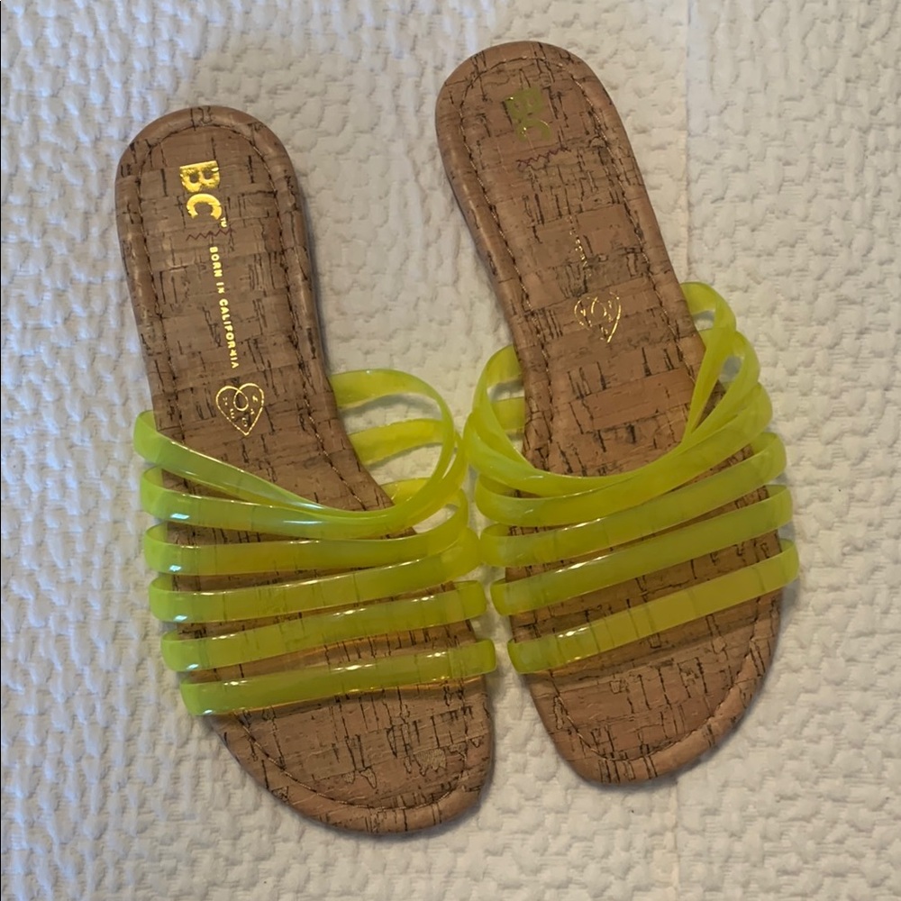 BC Yellow Strappy Sandals